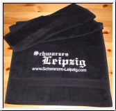 schwarzes Handtuch 100x50cm mit gesticktem SL-Logo